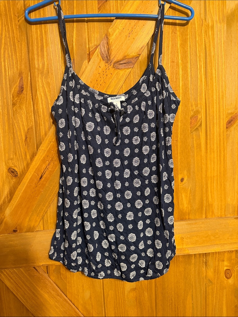 Old Navy Navy Floral Spaghetti-Strap Camisole